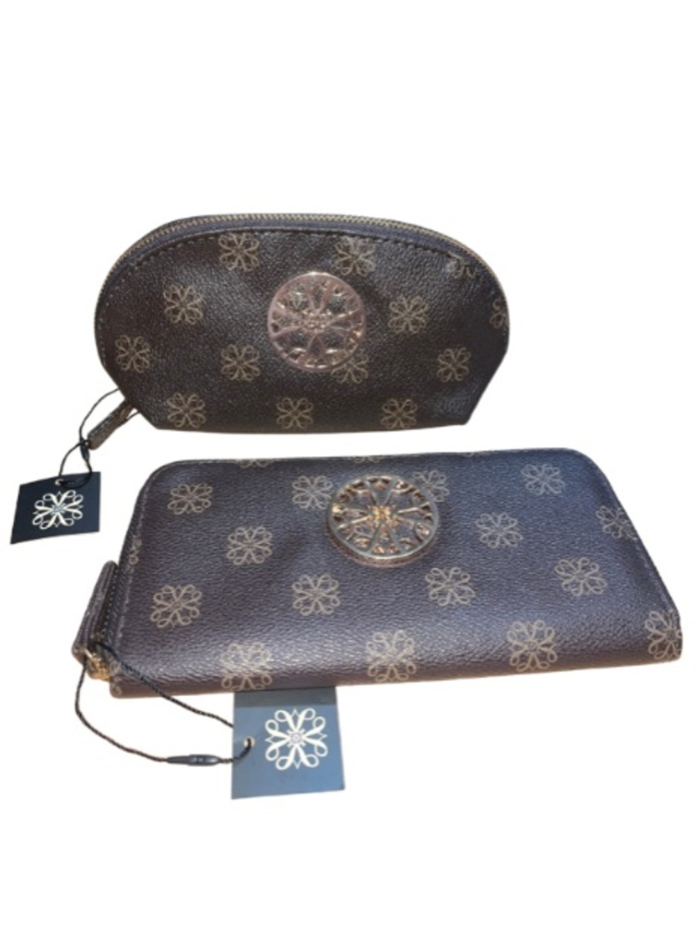 NWT 2-Piece Set: Avon Signature "Marla" Dome
Cosmetic Bag & Wallet